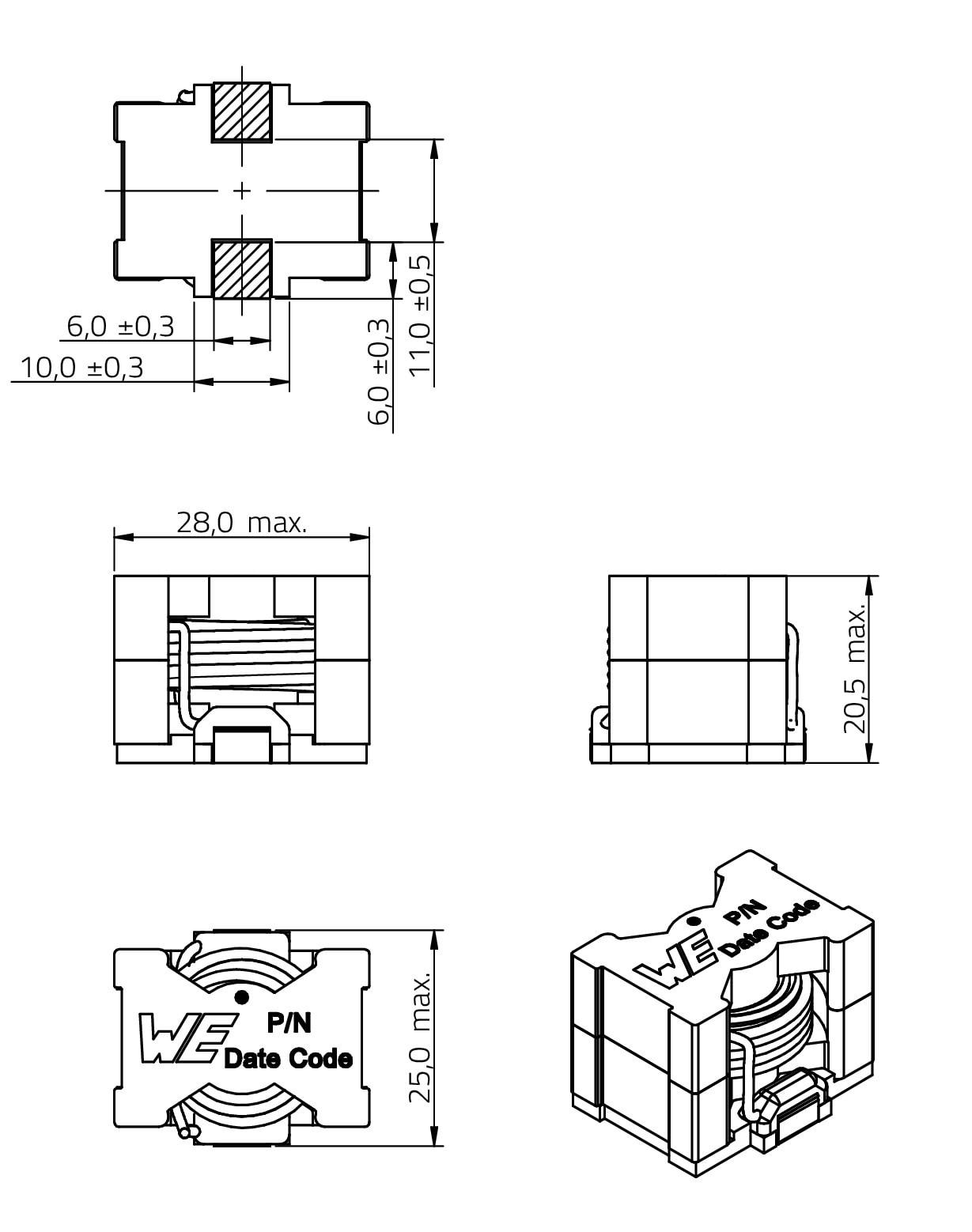 we-hcf-smt-high-current-inductor-passive-components-w-rth